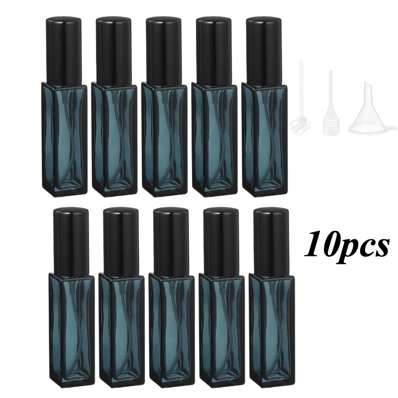 Misting Bottle Fine - 10個の香水ボトルスプレー空の香水アトマイザー詰め替え可能、3つのアクセサリー付き、漏れ防止、細かいミスト、ハイエンドトラベルボトル(8ml)