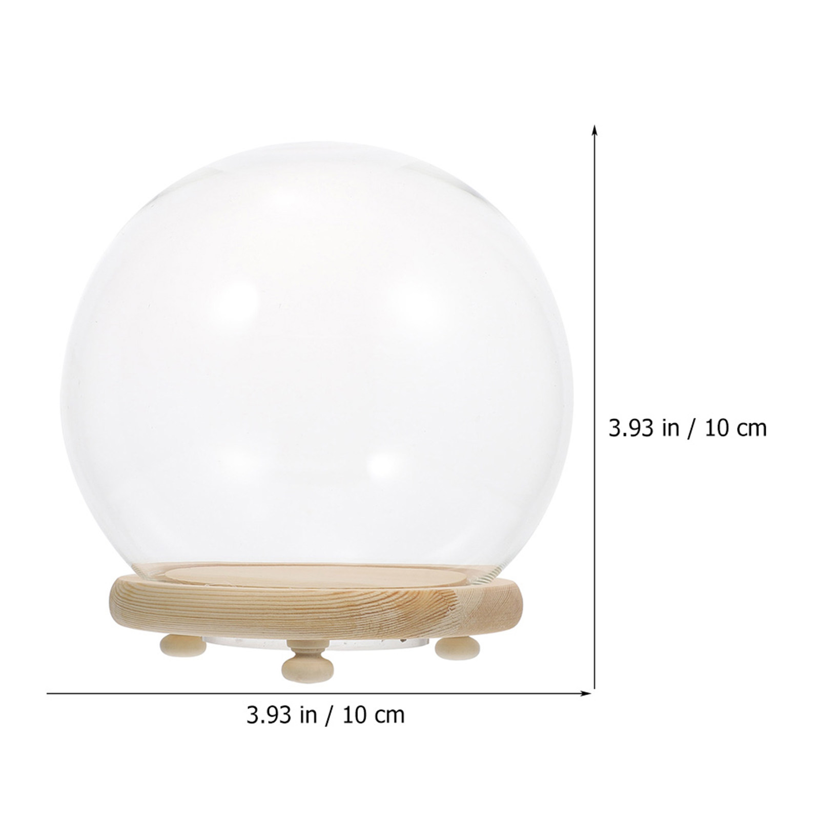 プリザーブドフラワー用ガラスドーム、透明ガラスカバー、装飾用 - Plastic Dome Clear のレビューと価格