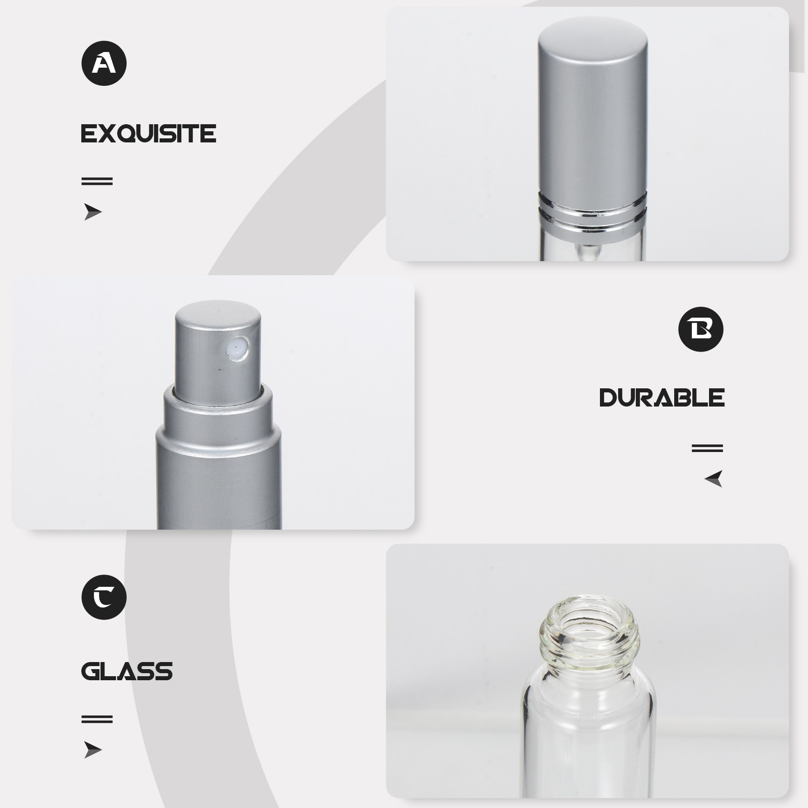 6個入り、高級感のある携帯用香水スプレーボトル。軽量で漏れに - Misting Bottle Fine のレビューと価格