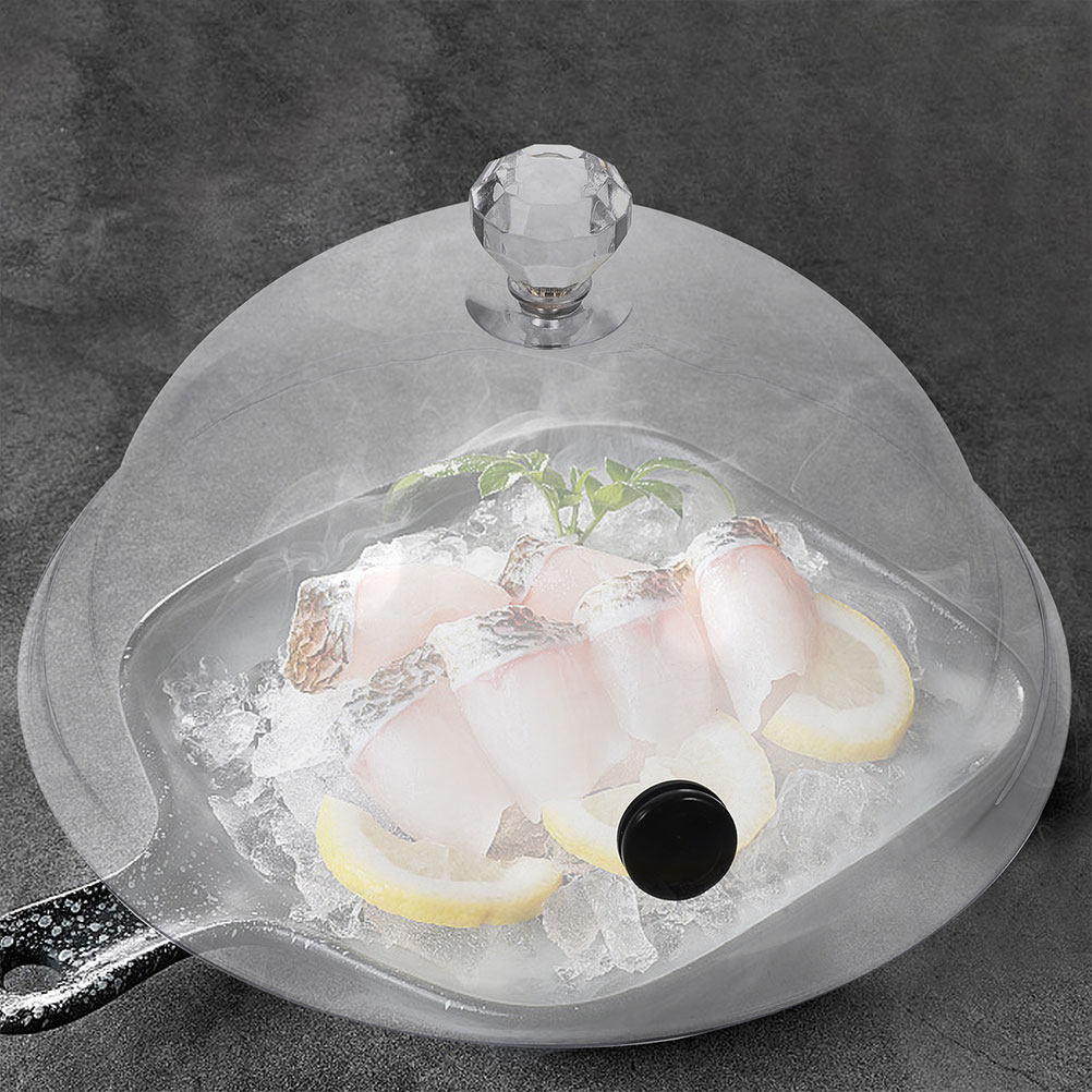 2個入り、透明アクリル製のスモークドーム。食品の保護カバー、 - Plastic Dome Clear のレビューと価格